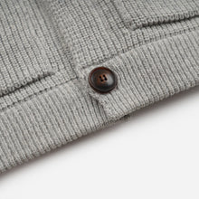Load image into Gallery viewer, ULTRA HEAVYWEIGHT COLLAR CARDIGAN - LIGHT GREY
