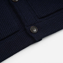 Load image into Gallery viewer, ULTRA HEAVYWEIGHT COLLAR CARDIGAN - NAVY
