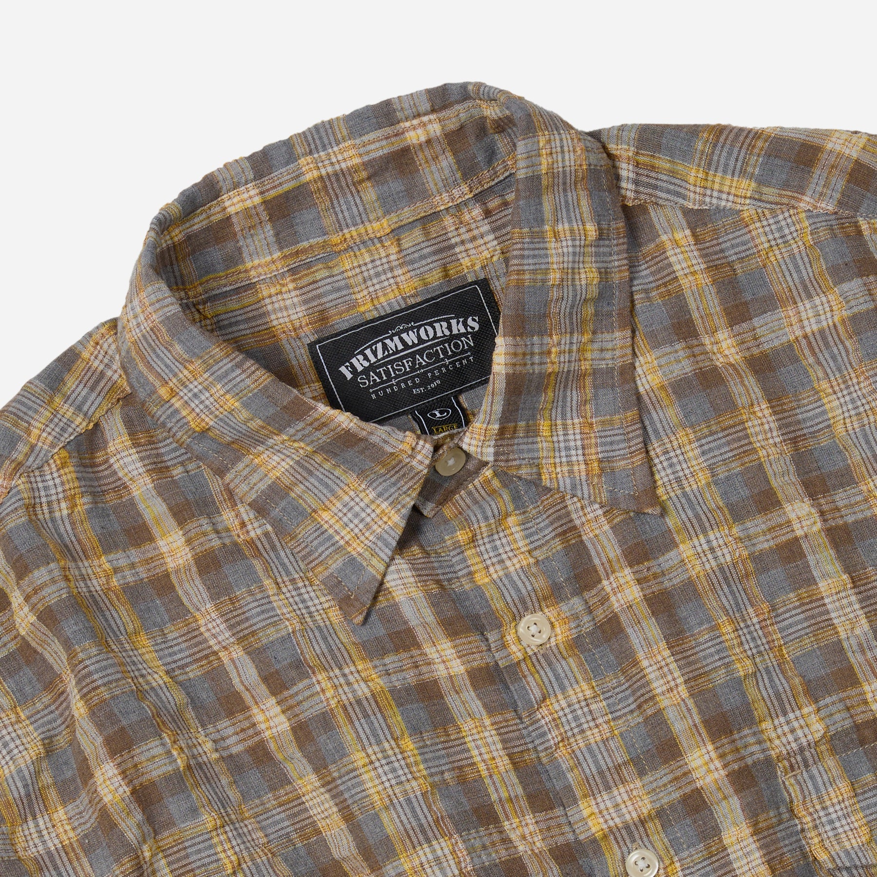 UNEVEN CHECKED SHIRT - YELLOW - THE GREAT DIVIDE – Frizmworks