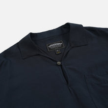 Load image into Gallery viewer, VENTI LINEN MIX POPOVER SHIRT - NAVY
