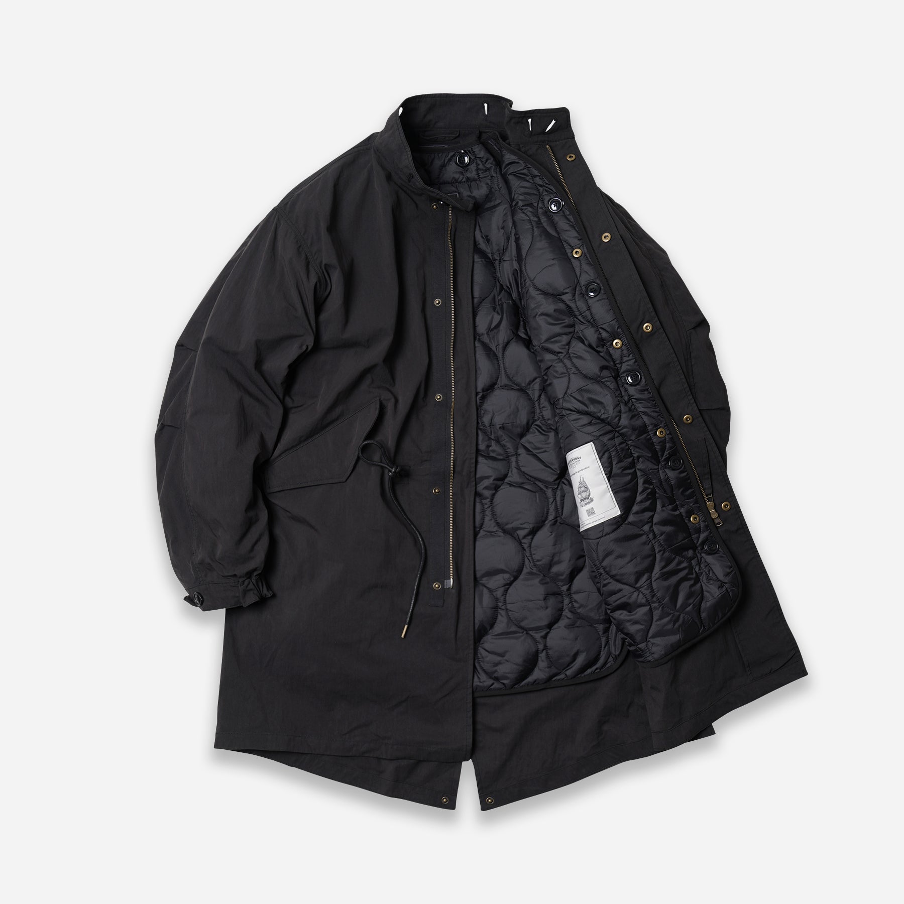 VINCENT M1965 FISHTAIL PARKA JACKET - BLACK - THE GREAT