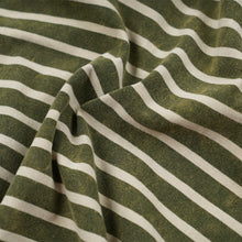 Load image into Gallery viewer, VINTAGE FADED STRIPE HALF T-SHIRT - DARK GREEN

