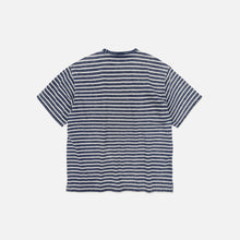 Load image into Gallery viewer, VINTAGE FADED STRIPE HALF T-SHIRT - INDIGO
