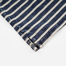Load image into Gallery viewer, VINTAGE FADED STRIPE HALF T-SHIRT - INDIGO
