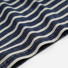 Load image into Gallery viewer, VINTAGE FADED STRIPE HALF T-SHIRT - INDIGO
