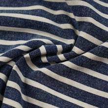 Load image into Gallery viewer, VINTAGE FADED STRIPE HALF T-SHIRT - INDIGO
