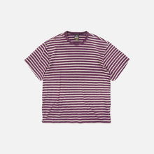 Load image into Gallery viewer, VINTAGE FADED STRIPE HALF T-SHIRT - PURPLE
