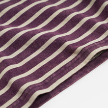Load image into Gallery viewer, VINTAGE FADED STRIPE HALF T-SHIRT - PURPLE
