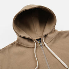 Load image into Gallery viewer, WAFFLE ZIP UP HOODIE - BEIGE

