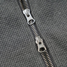 Load image into Gallery viewer, WAFFLE HOOD ZIP UP PARKA - GREY
