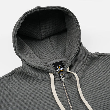 WAFFLE HOOD ZIP UP PARKA - GREY - THE GREAT DIVIDE – Frizmworks