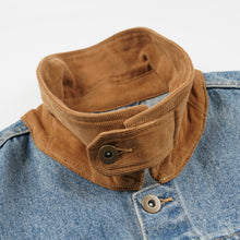 Load image into Gallery viewer, WASHED DENIM TRUCKER JACKET - BLUE
