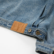 Load image into Gallery viewer, WASHED DENIM TRUCKER JACKET - BLUE
