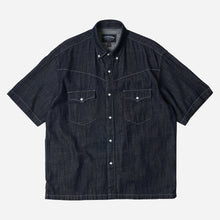 Load image into Gallery viewer, WESTERN DENIM HALF SHIRT - INDIGO
