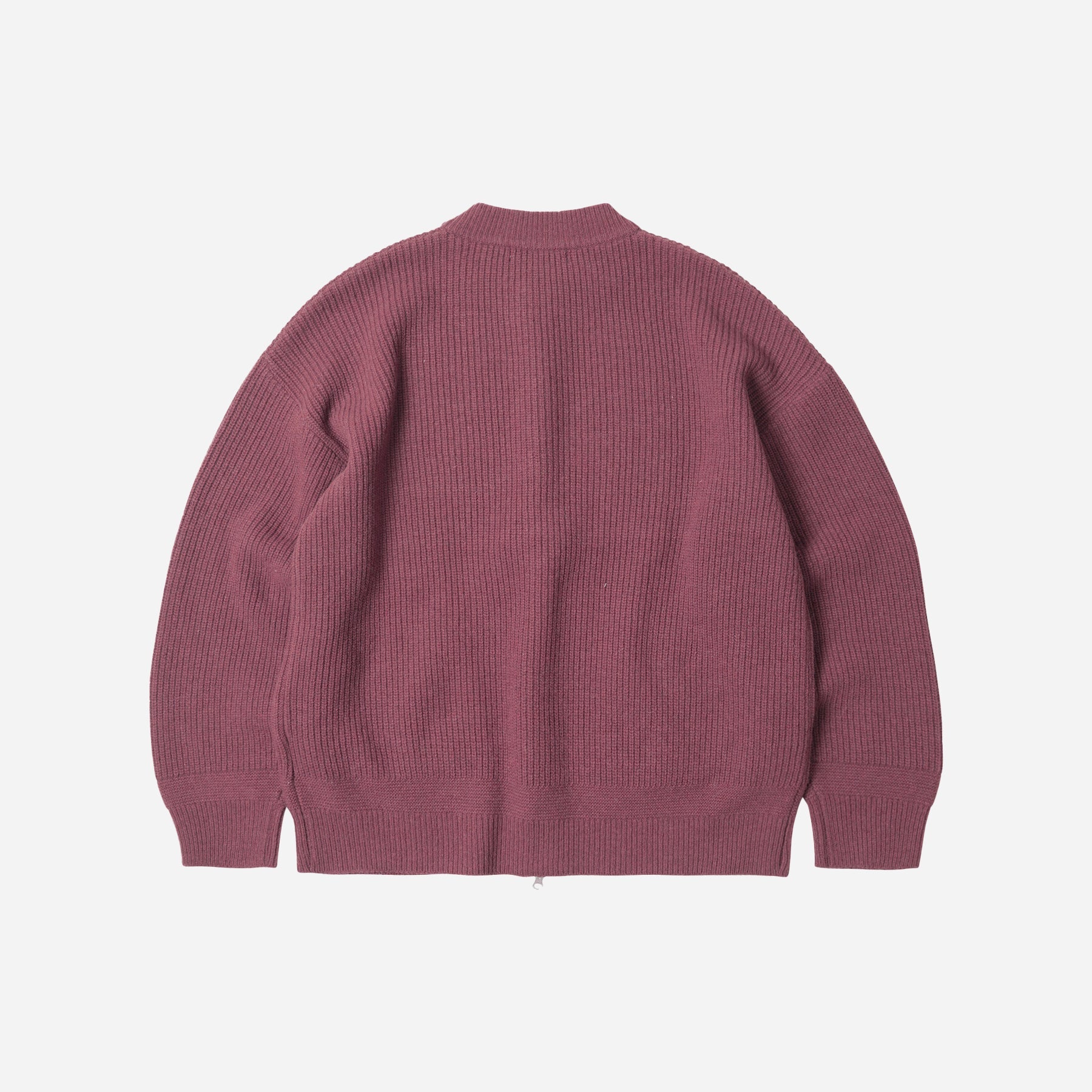 WOOL DECK ZIP UP CARDIGAN - INDIAN PINK - THE GREAT DIVIDE