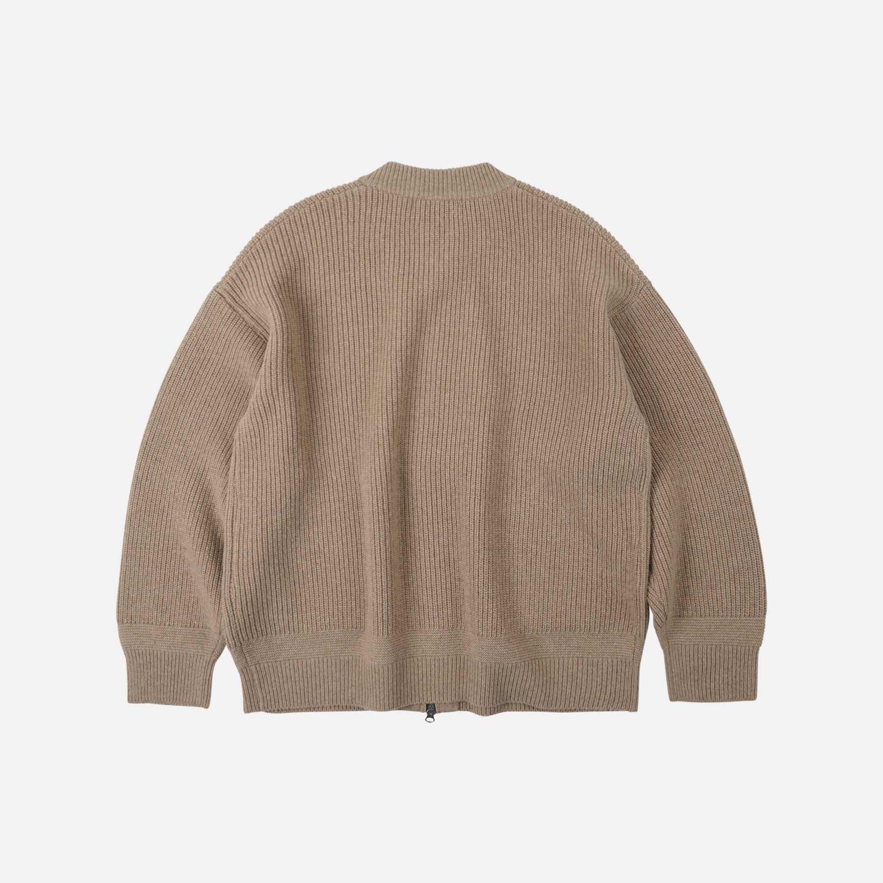 WOOL DECK ZIP UP CARDIGAN - OATMEAL - THE GREAT DIVIDE – Frizmworks WOOL DECK ZIP UP CARDIGAN - OATMEAL - THE GREAT DIVIDE – Frizmworks