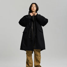 Load image into Gallery viewer, Wool Vincent Fishtail Parka - Black
