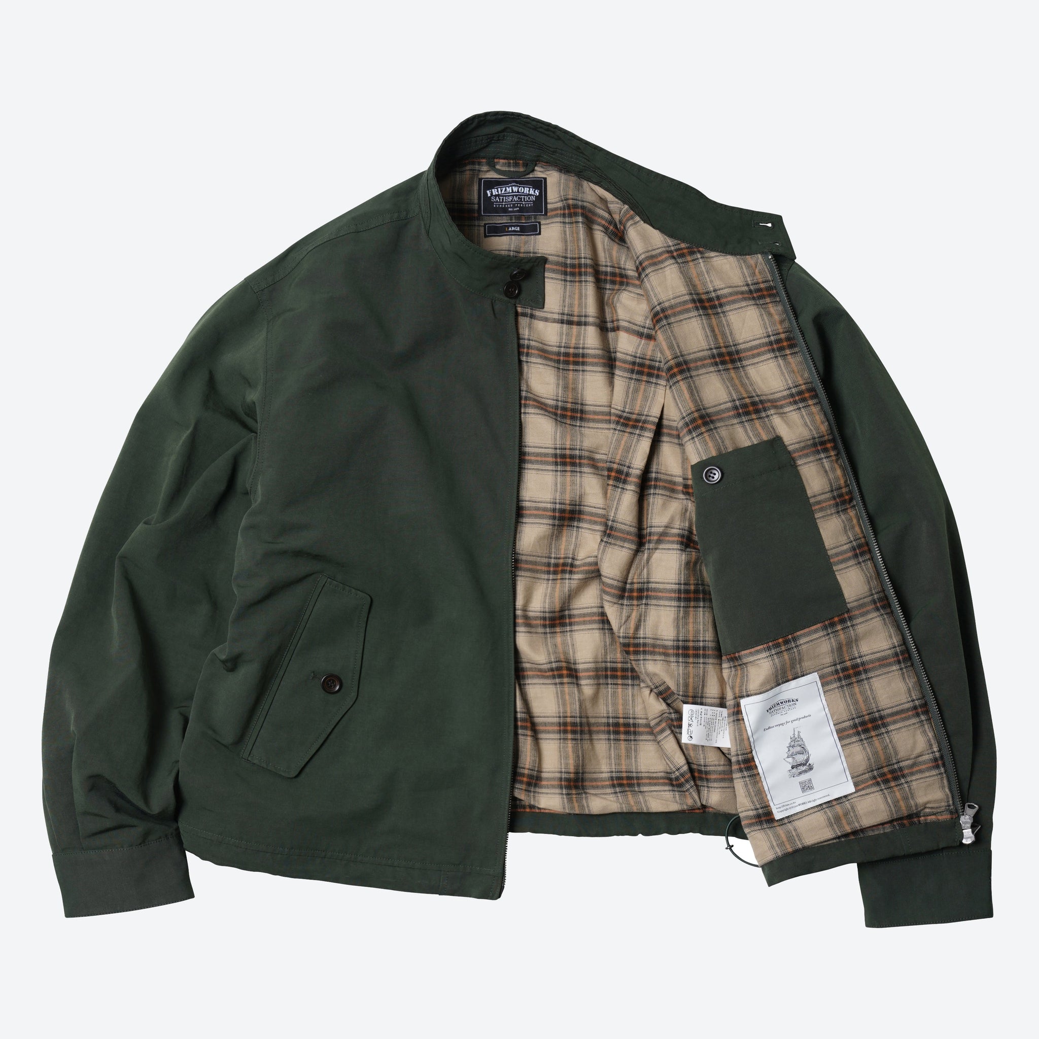FRIZMWORKS BUDDY HARRINGTON JACKET FOREST GREEN Frizmworks