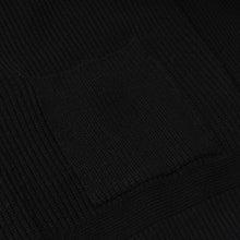 Load image into Gallery viewer, HEAVY WOOL ROUND CARDIGAN - BLACK
