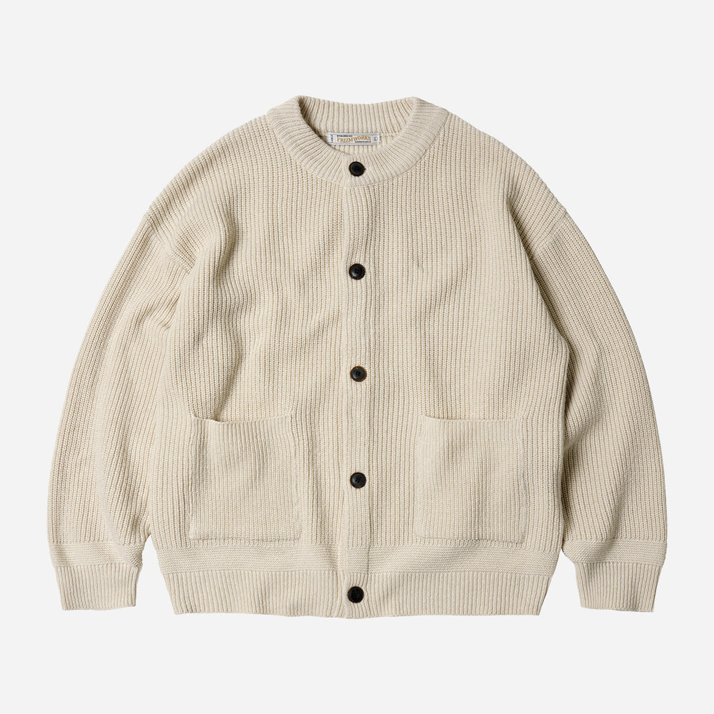 HEAVY WOOL ROUND CARDIGAN - DARY GREY - THE GREAT DIVIDE