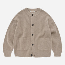 Load image into Gallery viewer, HEAVY WOOL ROUND CARDIGAN - OATMEAL
