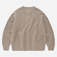 Load image into Gallery viewer, HEAVY WOOL ROUND CARDIGAN - OATMEAL
