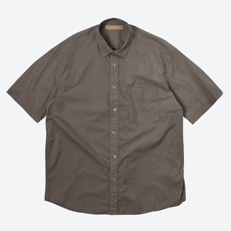OG POPLIN OVERSIZED SHIRT - CHARCOAL