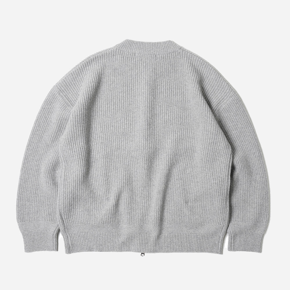 WOOL DECK ZIP UP TRACK TOP - LIGHT GREY- THE GREAT DIVIDE – Frizmworks